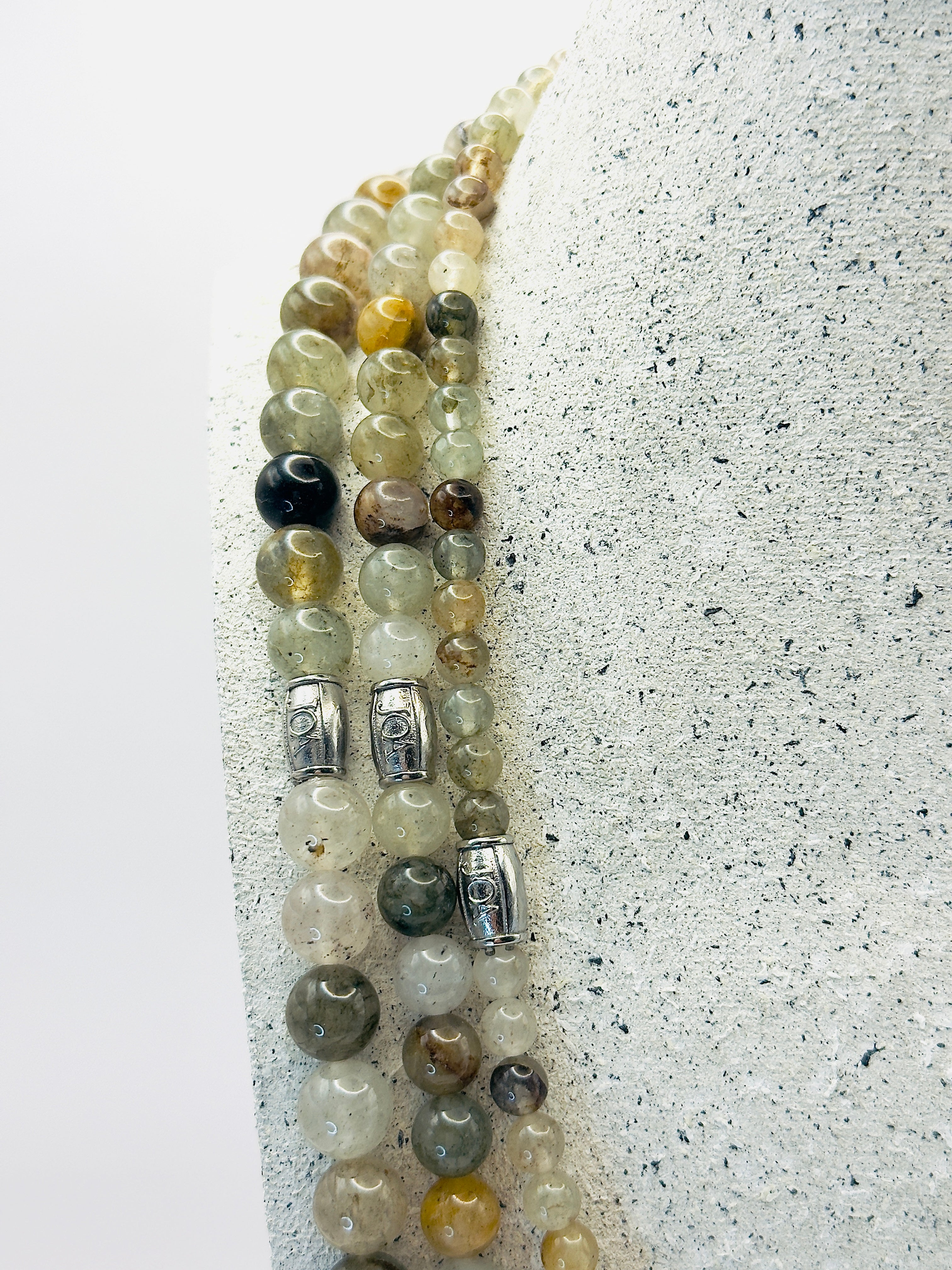 heren tuinkwarts edelsteen ketting set