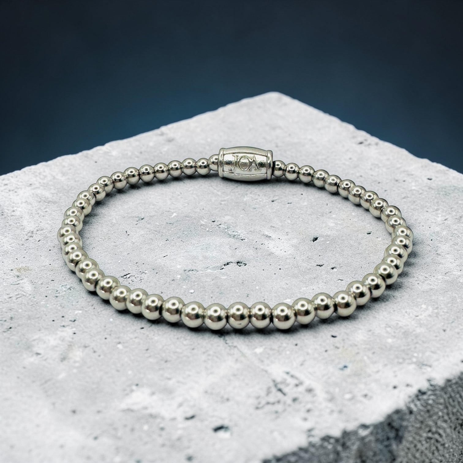 Stainless steel zilveren armband