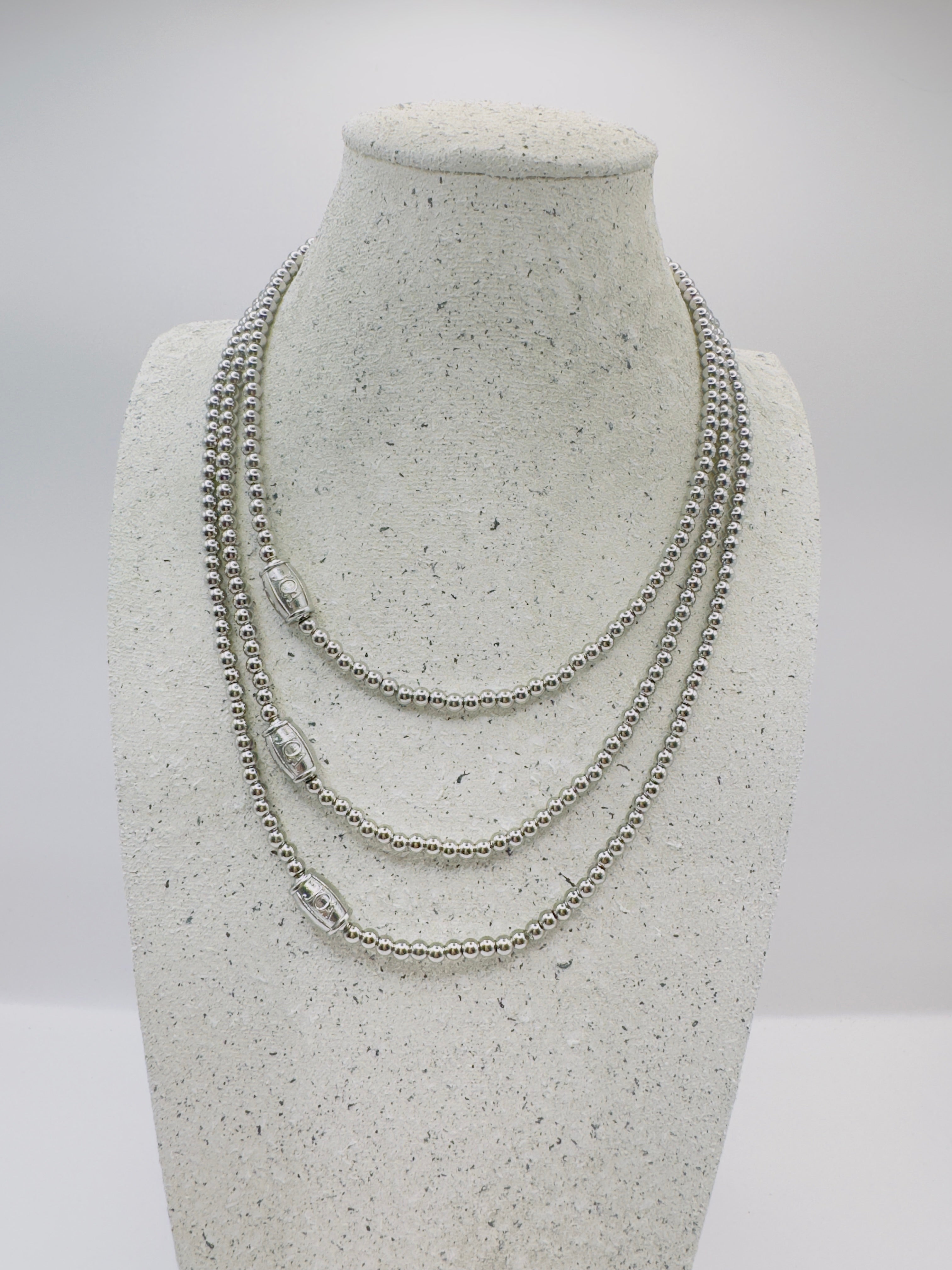 dames zilveren stainless steel kettingen set