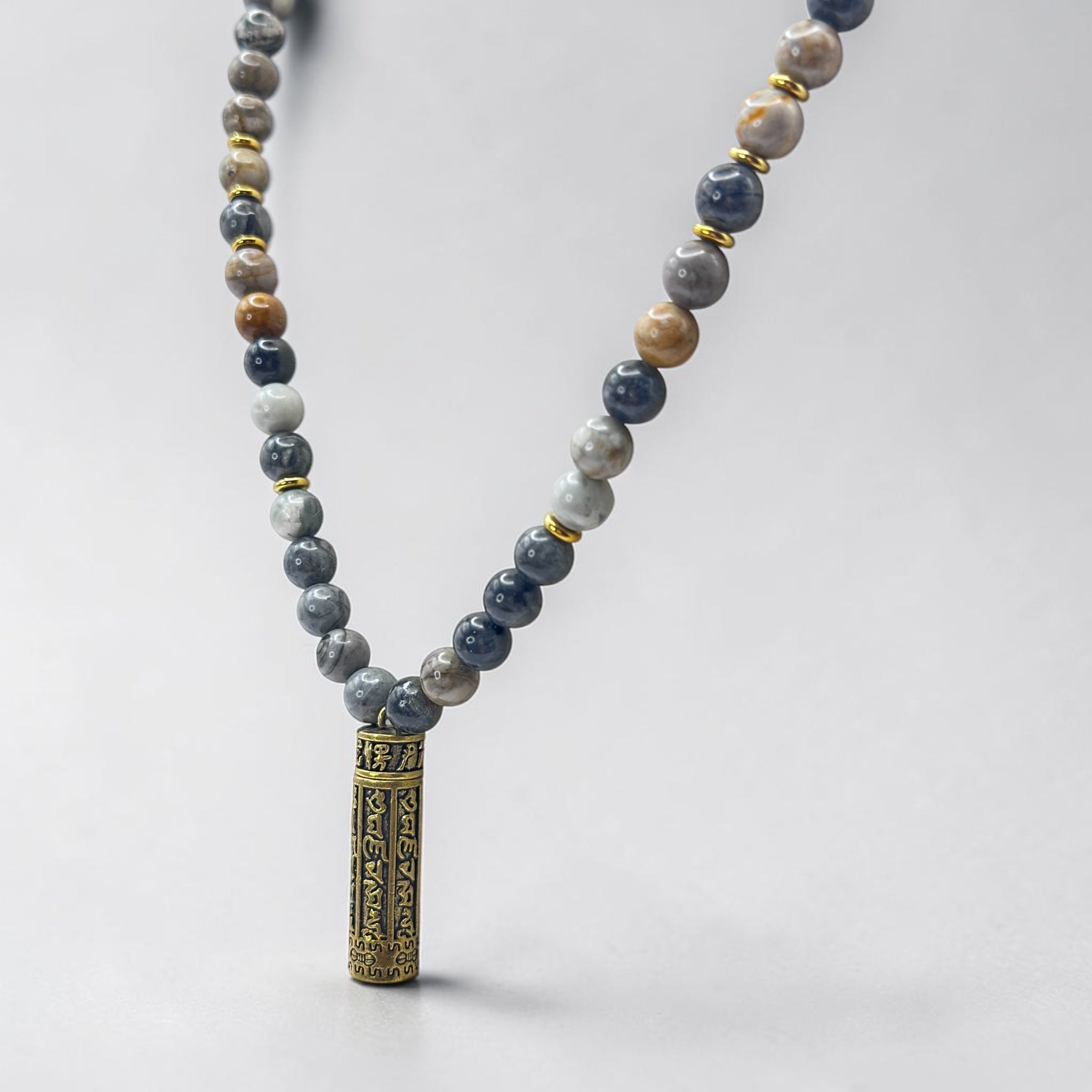 zwarte jaspis festival ketting goud