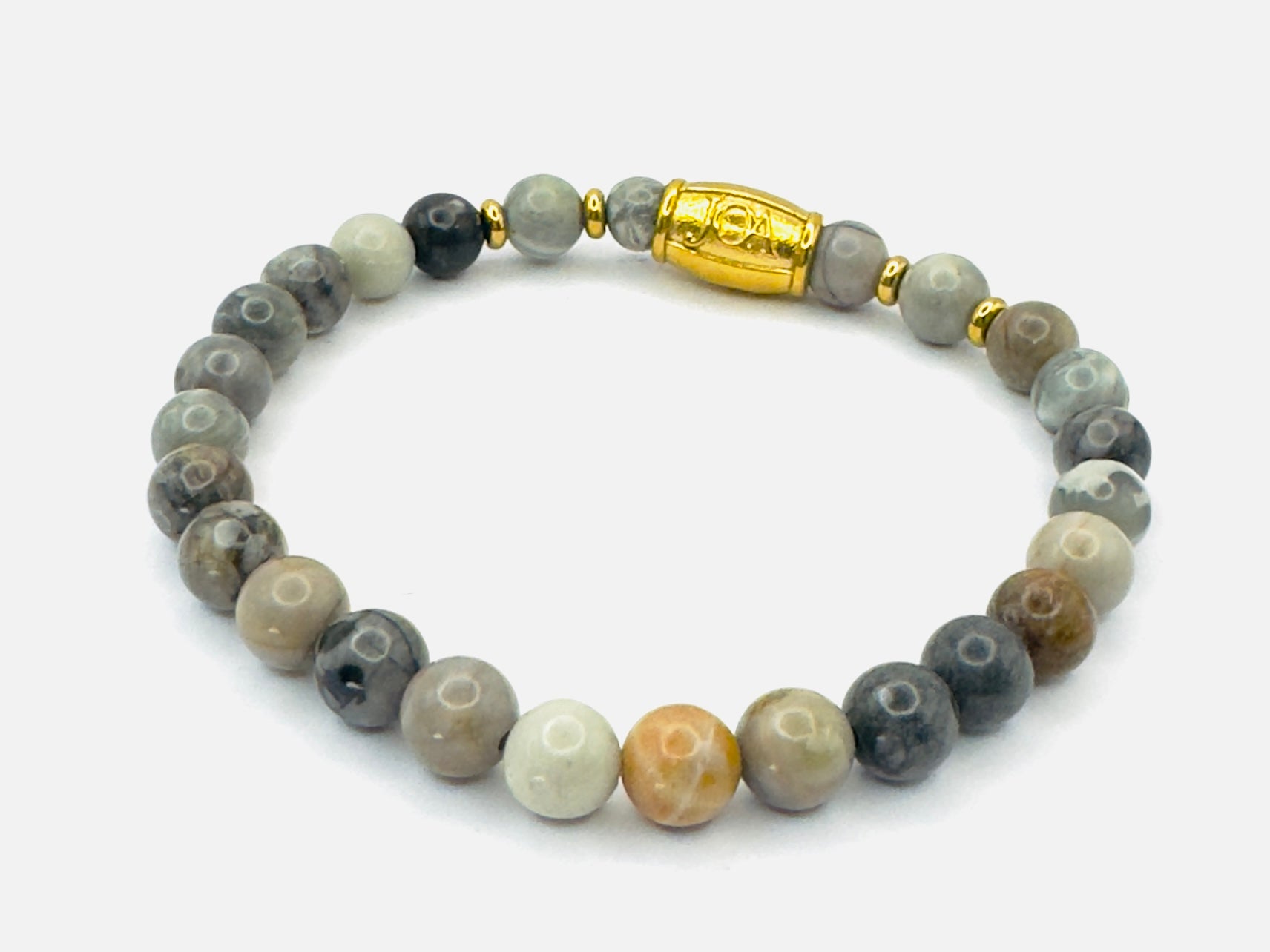 zwarte picasso jaspis dames armband
